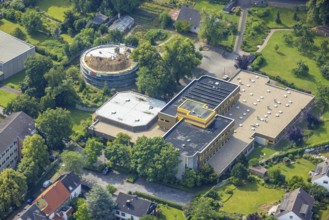 Aerial photo, Ursulinengymnasium Werl, construction site Werl Castle, castle ruins of the former