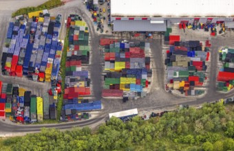 Aerial view, commercial area Hillmicker Straße, Gerhard Steinseifer Brauereibedarf, Zum Eichstruck,