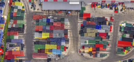 Aerial view, commercial area Hillmicker Straße, Gerhard Steinseifer Brauereibedarf, Zum Eichstruck,