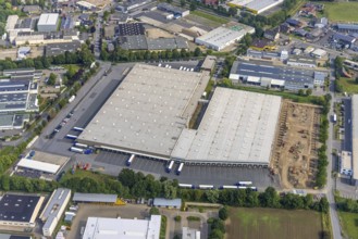 Aerial photo, Aldi logistics centre central warehouse Werl, Werl, Soester Börde, North