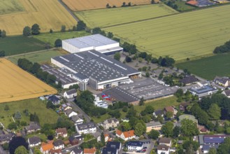 Aerial photo, Josef Mawick Kunststoff-Spritzgusswerk, Werl, Soester Börde, North Rhine-Westphalia,