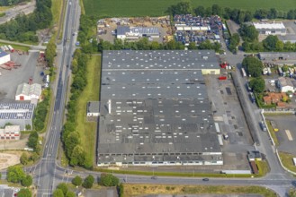 Aerial view, industrial estate Hammer Straße, Kettler Werk Sönnern 1, Budberg, Werl, Soester Börde,