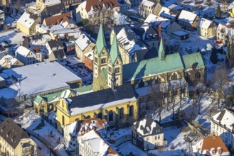 Aerial view, Old Town, Basilica of the Visitation of the Virgin Mary, Walburgisstraße, Old