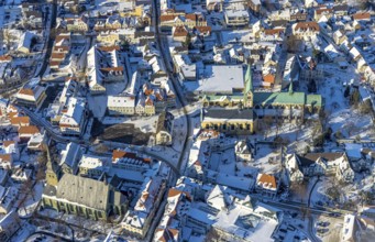 Aerial view, Old Town, Basilica of the Visitation of the Virgin Mary, Walburgisstraße, Old