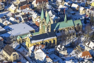 Aerial view, Old Town, Basilica of the Visitation of the Virgin Mary, Walburgisstraße, Old
