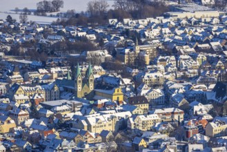 Aerial view, pilgrimage basilica of the Visitation of the Virgin Mary, Walburgisstraße, old