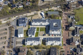 Aerial view, Senioren-Park carpe diem Voerde, Voerde, Ruhr area, Lower Rhine, North