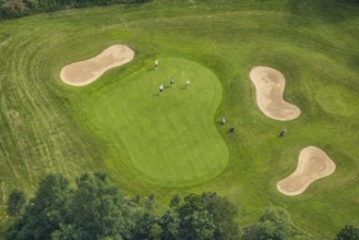 Aerial photo, Golfclub Siegen-Olpe, Dörnscheid, Wenden, Sauerland, North Rhine-Westphalia, Germany,