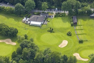 Aerial photo, Golfclub Siegen-Olpe, clubhouse, Dörnscheid, Wenden, Sauerland, North