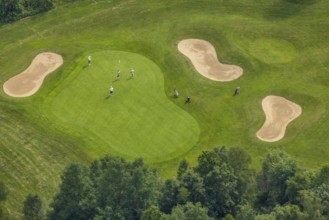 Aerial photo, Golfclub Siegen-Olpe, Dörnscheid, Wenden, Sauerland, North Rhine-Westphalia, Germany,