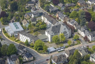 Aerial photo, Nikolaus-Ehlen-Gymnasium, Velbert, Ruhr area, North Rhine-Westphalia, Germany,