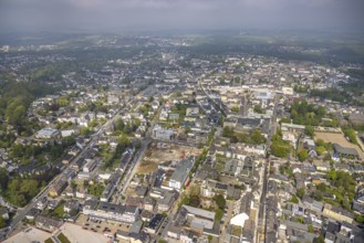 Aerial view, site view, construction site Offerstraße, Friedrichstraße, Grünstraße, Velbert, Ruhr