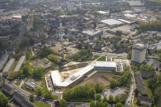 Aerial photo, primary school Kastanienallee, telecommunications tower Velbert, BKS high-rise