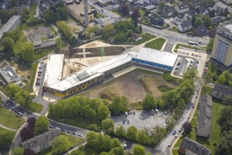 Aerial photo, Kastanienallee primary school, Velbert, Ruhr area, North Rhine-Westphalia, Germany,