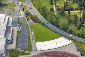 Aerial view, at the Oberliga stadium, EMKA Sports Centre Velbert, Velbert, Ruhr area, North