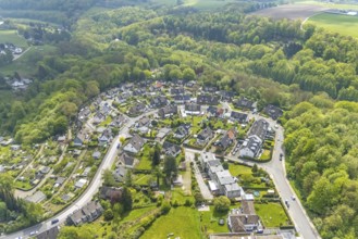Aerial view, residential area Am Brangenberg, Velbert, Ruhr area, North Rhine-Westphalia, Germany,