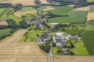 Aerial view, local view Siddinghausen, Unna, Ruhr area, North Rhine-Westphalia, Germany, DE,