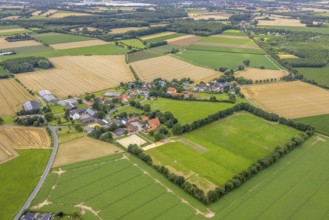 Aerial view, aerial view north Lünern, Lünern, Unna, Ruhr area, North Rhine-Westphalia, Germany,