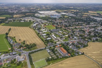 Aerial photo, Glückauf Kaserne military area, Königsborn, Unna, Ruhr area, North Rhine-Westphalia,