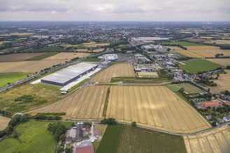 Aerial view, new Woolworth headquarters and logistics centre, IKEA furniture store Kamen, Deutsche