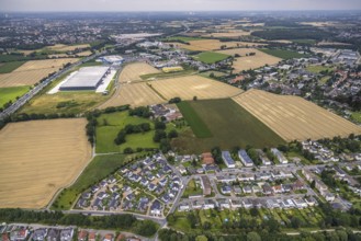 Aerial view, new Woolworth headquarters and logistics centre, IKEA furniture store Kamen, Deutsche