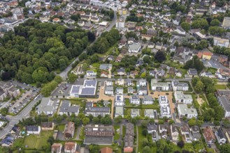 Aerial view, multi-generation housing estate Sybil-Westendorp-Straße and Alter Westfriedhof, Unna,