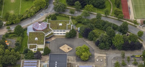 Aerial photo, Bürgerforum Königsborn, Königsborn, Unna, Ruhr area, North Rhine-Westphalia, Germany,