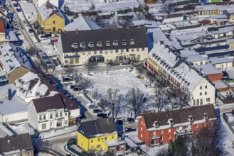 Aerial view, market Königsborn, Königsborn, Unna, Ruhr area, North Rhine-Westphalia, Germany, DE,