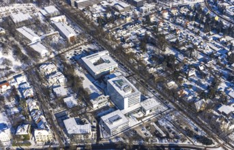 Aerial photo, Health and Environment Agency, Road Traffic Office, Unna, Ruhr area, North