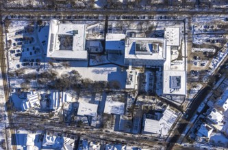 Aerial photo, Health and Environment Agency, Road Traffic Office, Unna, Ruhr area, North