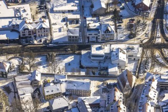 Aerial photo, Zeitungsverlag Unna GmbH, Unna, Ruhr area, North Rhine-Westphalia, Germany, DE,