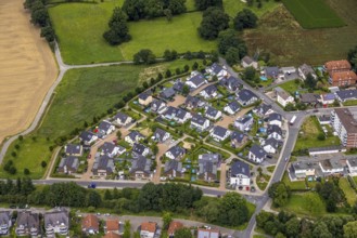 Aerial view, new housing estate Kuhlenbrink, Afferde, Unna, Ruhr area, North Rhine-Westphalia,