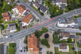Aerial view, intersection Büddenberg, Massener Hellweg, Mittelstraße and Hansastraße, Maßen, Unna,