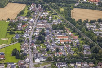 Aerial view, view of Massener Kirchweg and Ringstraße, Obermassen retirement home, Maßen, Unna,