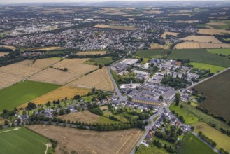 Aerial view, commercial area Nordstraße, Maßen, Unna, Ruhr area, North Rhine-Westphalia, Germany,
