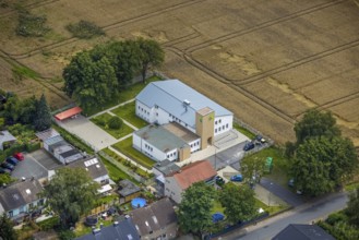 Aerial view, Jewish community haKochaw for the district of Unna, Maßen, Unna, Ruhr area, North