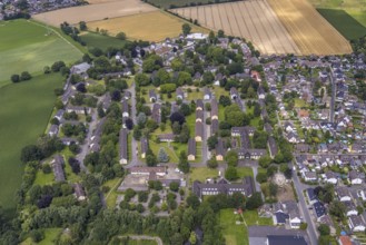 Aerial view, Buderuskolonie, Campus Unna Hochschulcampus, construction site at Lippestraße, Maßen,