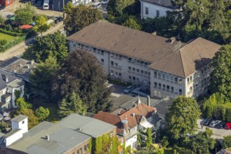 Aerial view, town hall Schwelm in the district Öhde in Schwelm, Ruhr area, North Rhine-Westphalia,