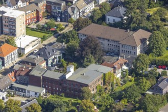 Aerial view, town hall Schwelm in the district Öhde in Schwelm, Ruhr area, North Rhine-Westphalia,