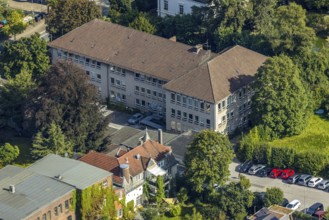 Aerial view, town hall Schwelm in the district Öhde in Schwelm, Ruhr area, North Rhine-Westphalia,