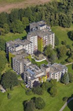 Aerial view, high-rise housing estate on Harkortweg in the Lindenberg district of Schwelm, Ruhr