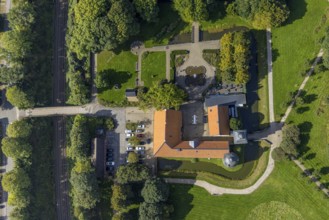 Aerial view, Schloss Haus Martfeld in the district of Lindenberg in Schwelm, Ruhr area, North