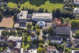 Aerial photo, Märkisches Gymnasium Schwelm in the Öhde district of Schwelm, Ruhr area, North