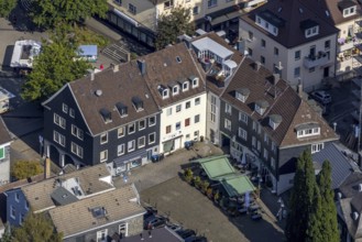 Aerial view, Altmarkt at the evang. Christuskirche in Schwelm, Ruhr area, North Rhine-Westphalia,