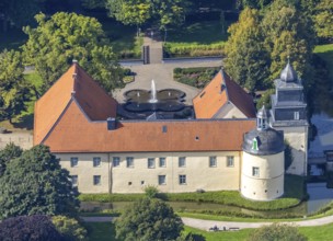 Aerial view, Schloss Haus Martfeld in the district of Lindenberg in Schwelm, Ruhr area, North