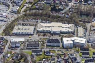 Aerial view, commercial area Birlenbacher Straße, FOM University Centre Siegen,