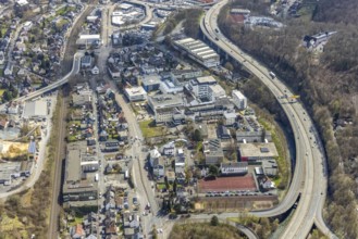 Aerial view, Kreisklinikum Siegen, Fürst-Johann-Moritz-Gymnasium, Weidenau-West, Siegen,