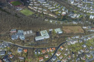 Aerial photo, Realschule Am Schießberg und Geschwister-Scholl-Schule Gesamtschule Auf dem