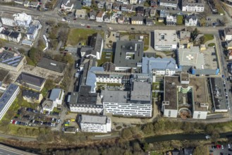 Aerial view, Kreisklinikum Siegen, Weidenau-West, Siegen, Siegerland, North Rhine-Westphalia,
