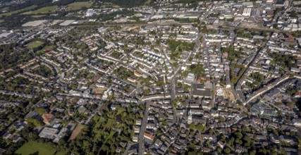 Aerial view, city centre in Schwelm, Ruhr area, North Rhine-Westphalia, Germany, City, DE, Europe,
